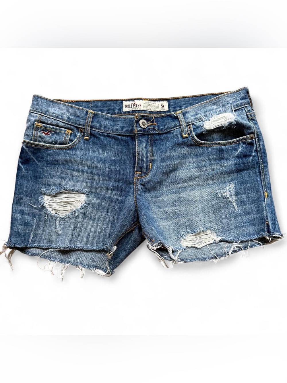 Vintage Hollister Low Rise Distressed Denim Cutoff Shorts